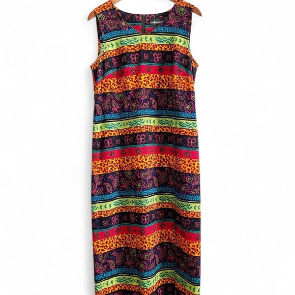 Sag Harbor Vintage Multicolor Patterned Dress - Picture 2 of 8